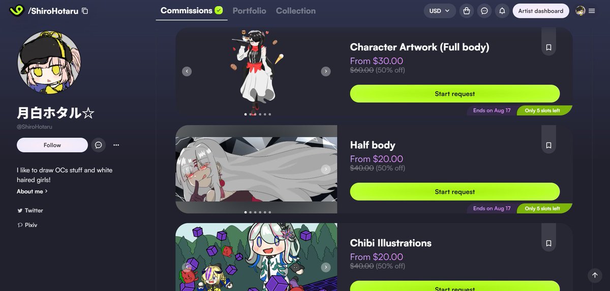 ShiroFirefly's tweet photo. I am in need of money so I have opened my comms with 50% off HOWEVER I can only start on the drawings around September SO I will give for whoever that commission me an EXTRA drawing. So it will be BUY 1 GET 2!  

Vgen link:  
https://t.co/Df8Rslq5gD
 
(Retweets are appreciated!) https://t.co/cgR5gkBnFI