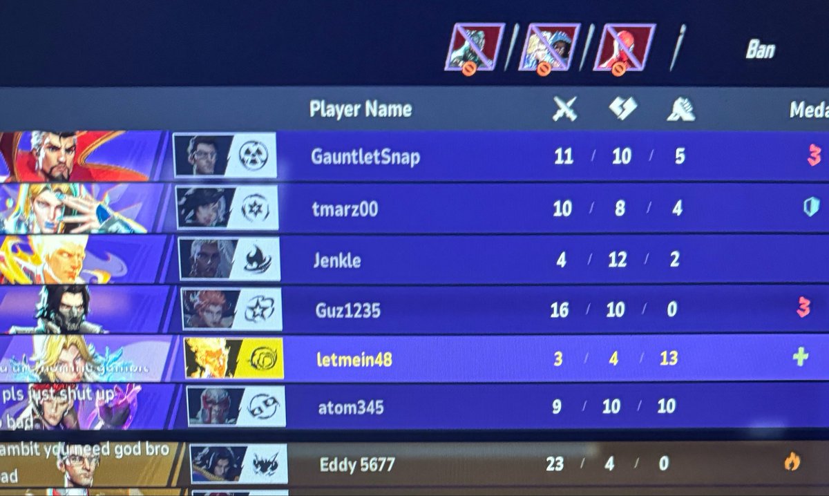 BuffNamor's tweet photo. This trio duo or whatever started blaming gambit (I mean he wasn’t great) but some1 was 4 -8 &amp; ended 4 -12 I said that person is worse then one of them started coming at me cuz of course their duo is soooo good 😹like guys pls tell ur duo to swap when they’re doing terrible https://t.co/VEZgWrUlT6