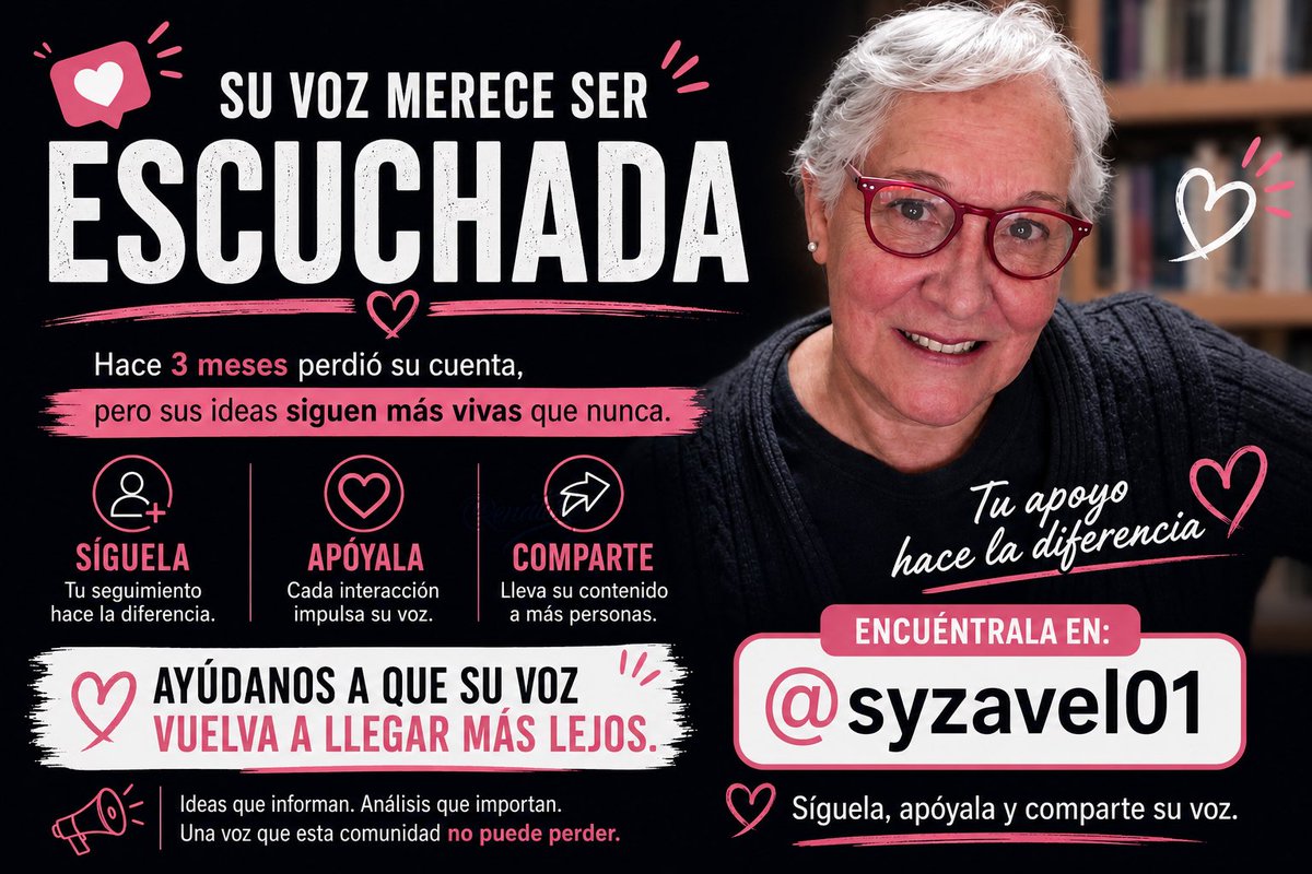 renatosx's tweet photo. Las buenas voces merecen ser escuchadas. Sigamos haciendo crecer la comunidad de @syzavel01. 🤝 https://t.co/d7Aqw0IKKj