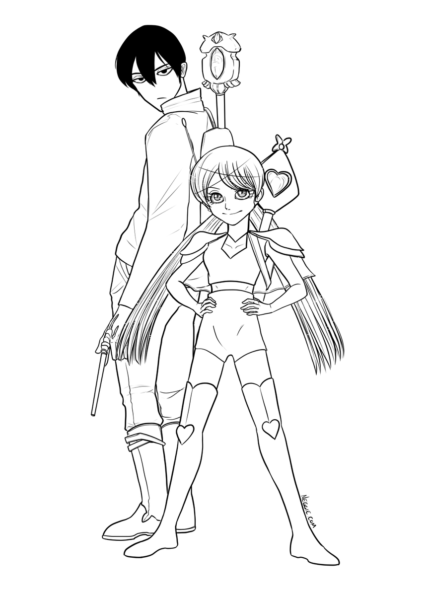 rarebitart's tweet photo. Trying to focus on doing more original character art. Prototypes from my magic webtoon series that may come out in a few years #ocs #lineart https://t.co/IaMDWvNHZ8