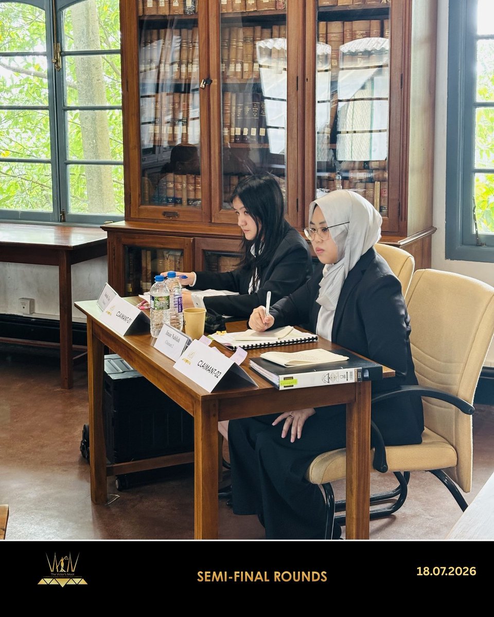 Victorsmoot's tweet photo. The Semi Final Rounds of The 9th Victor's Moot!
Held on 19th July, teams showcased their skills and set the stage for an exciting journey in Sri Lanka's premier international commercial arbitration moot.

#VictorsMoot 
#9thVictorsMoot https://t.co/KtSnaOqZAb