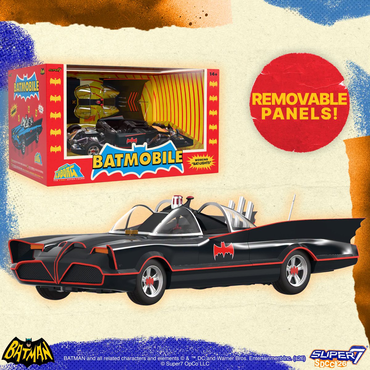 ShadoweKnows's tweet photo. Unveiling the Super7 Super Cyborg 1966 Batmobile: A Must-Have SDCC 2026 Exclusive
https://t.co/Ig0iqOVc4v
#plastiqnews #batmobile #super7 #sdcc2026 https://t.co/aX4b11IoNQ