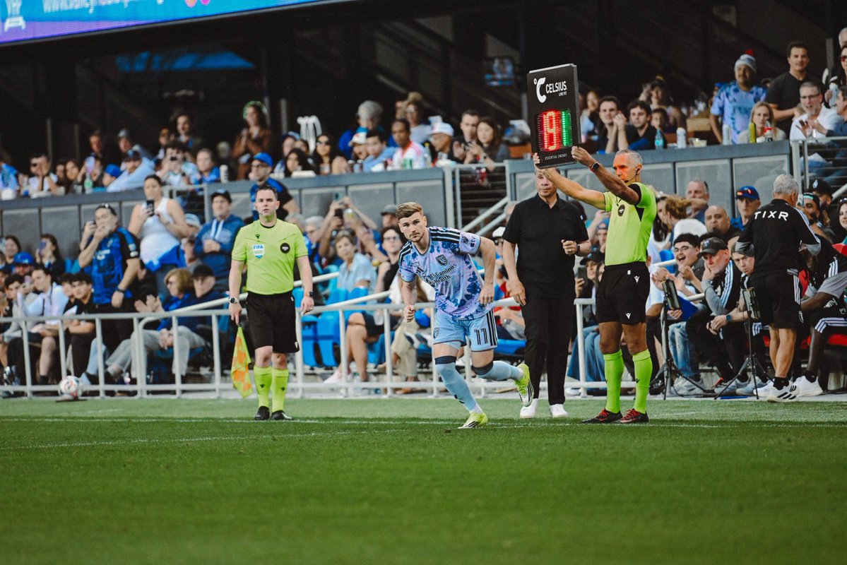SJEarthquakes's tweet photo. From Bundesliga to the Bay 📦 new arrival coming to The Farm next Saturday

be there for @timowerner’s #CaliClasico debut at Stanford Stadium in ONE week.

no fee 🎟️ link in bio https://t.co/zEA3qrDEiL