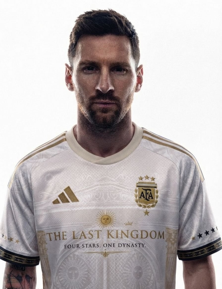 j02_store's tweet photo. كل حكاية لها نهاية، وميسي يستاهل وداع يليق بأسطورته 🐐✨

صممنا لكم تيشيرت 'The Last Kingdom' ليكون توثيق لرحلة المجد وتتويجاً لآخر رقصة له في كأس العالم

​قطعة صممناها بحب لكل عشاق التاريخ.. وش رأيكم في التصميم؟ 🇦🇷🏆

#ميسي #messi #الارجنتين #كاس_العالم https://t.co/GFxx1ZuI0u