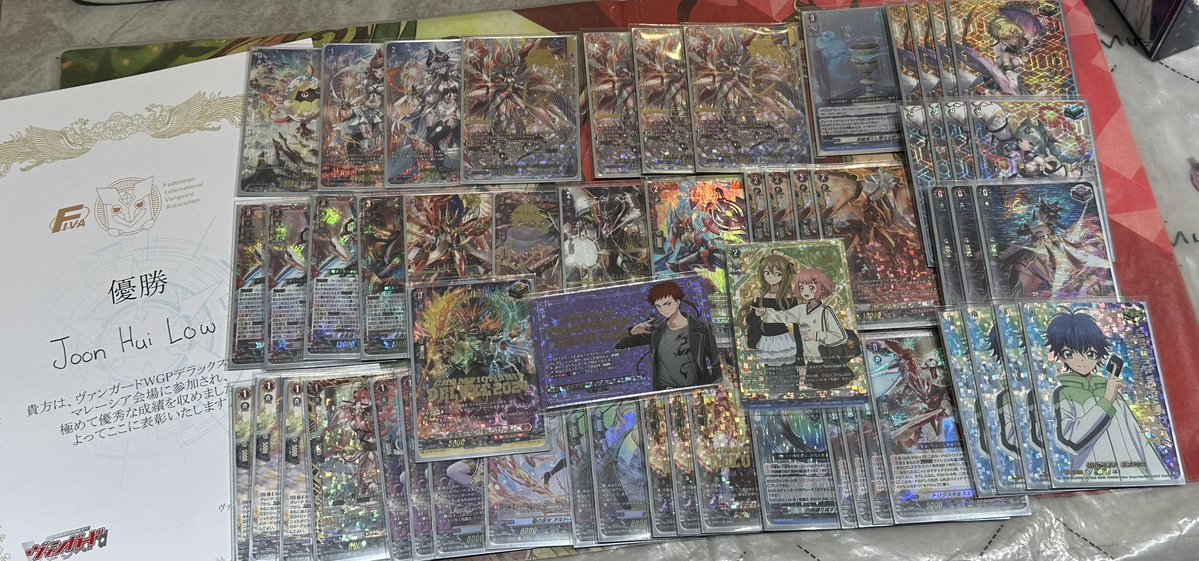 lowjoonhui's tweet photo. Malaysia WGP Season 2 2026
R1-Impauldio✅
R2-Bel-Fiore✅
R3-PBD✅
R4-Alfred✅
R5-Alfred✅
R6-Nirvana✅
R7-Berucrea✅
R8-Nightrose✅

Top32-Nirvana✅
T16-Deeplands✅
T8-Unmei ✅
T4-Yakuza✅
Final-Nirvana✅
13-0
🏆 My third WGP championship!

#ヴァンガードデッキ紹介
#VGTopDecks https://t.co/G48Flir853