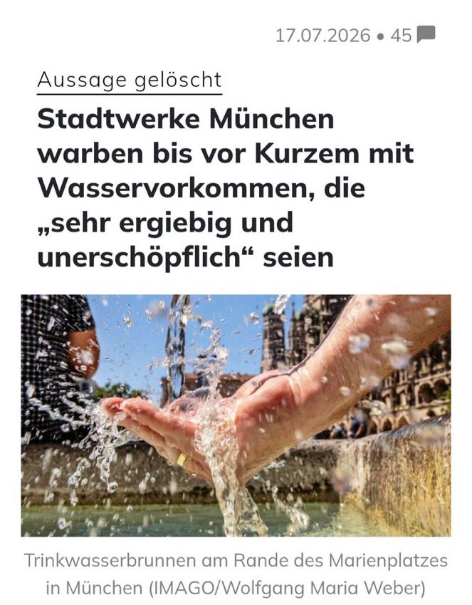 MIwanowitsch's tweet photo. Diese #rotgründurchseuchte #faschistoide #KriegsClique will trotz NULL Wassermangel in #DE uns das #Märchen vom #Wassermangel auftischen … nachdem #Klimawahnsinn #KlimaTod NICHT funktioniert haben , will uns der #rote Möchtegernminister JETZT in die #DürreVernichtung treiben … https://t.co/H1nCuqfo3K