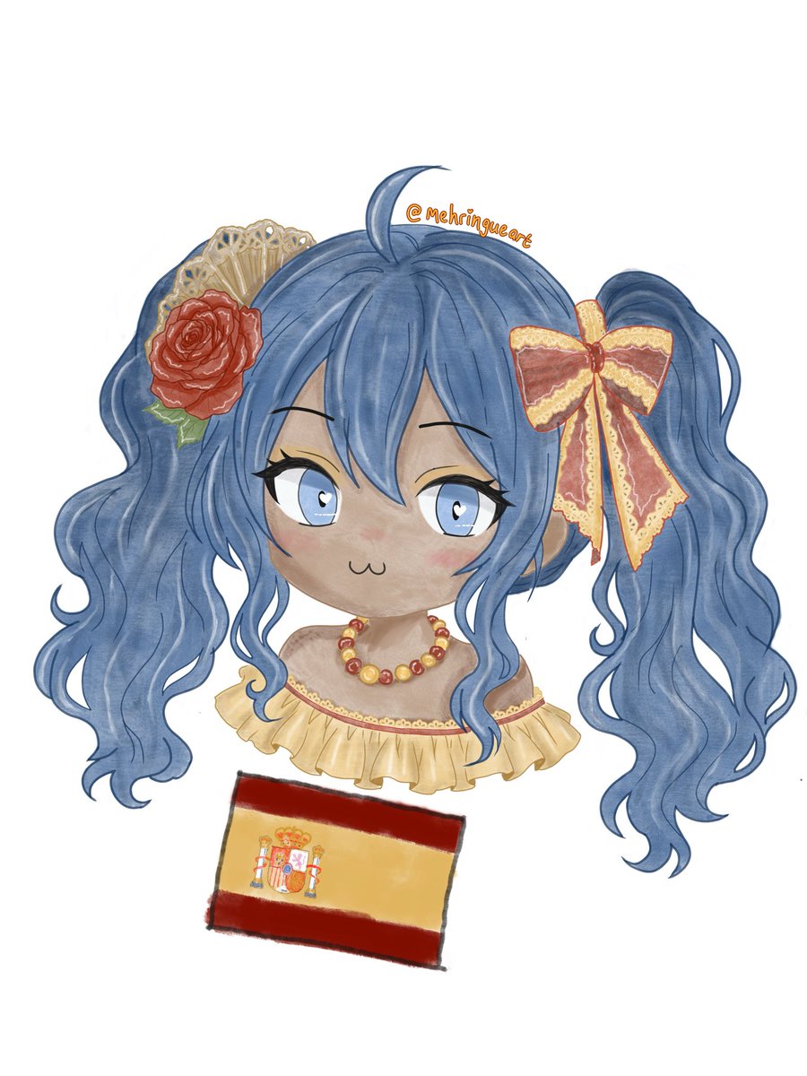 mehringueart's tweet photo. Spanish Miku 🇪🇸🌹💃

(hoping they win ⚽️🤞) https://t.co/e60yRAEvmc