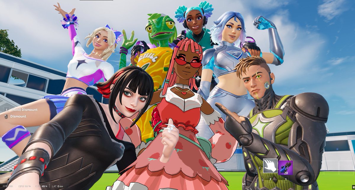 Ground_doom's tweet photo. The sweet treat trio 🍓🫧🍦with the Supernovas ✨️ #Fortnite #Fortniteart #Fortography #Supernovas https://t.co/BLmJaPoQO0