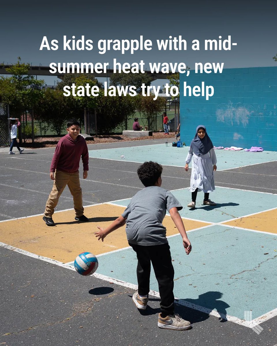 CalMatters's tweet photo. One new California law promotes heat illness education in schools. Another law, rolling out this month, requires rules for outdoor activity during extreme heat. https://t.co/71n72cr8co

📸 Laure Andrillon https://t.co/ULFOzDSYDH