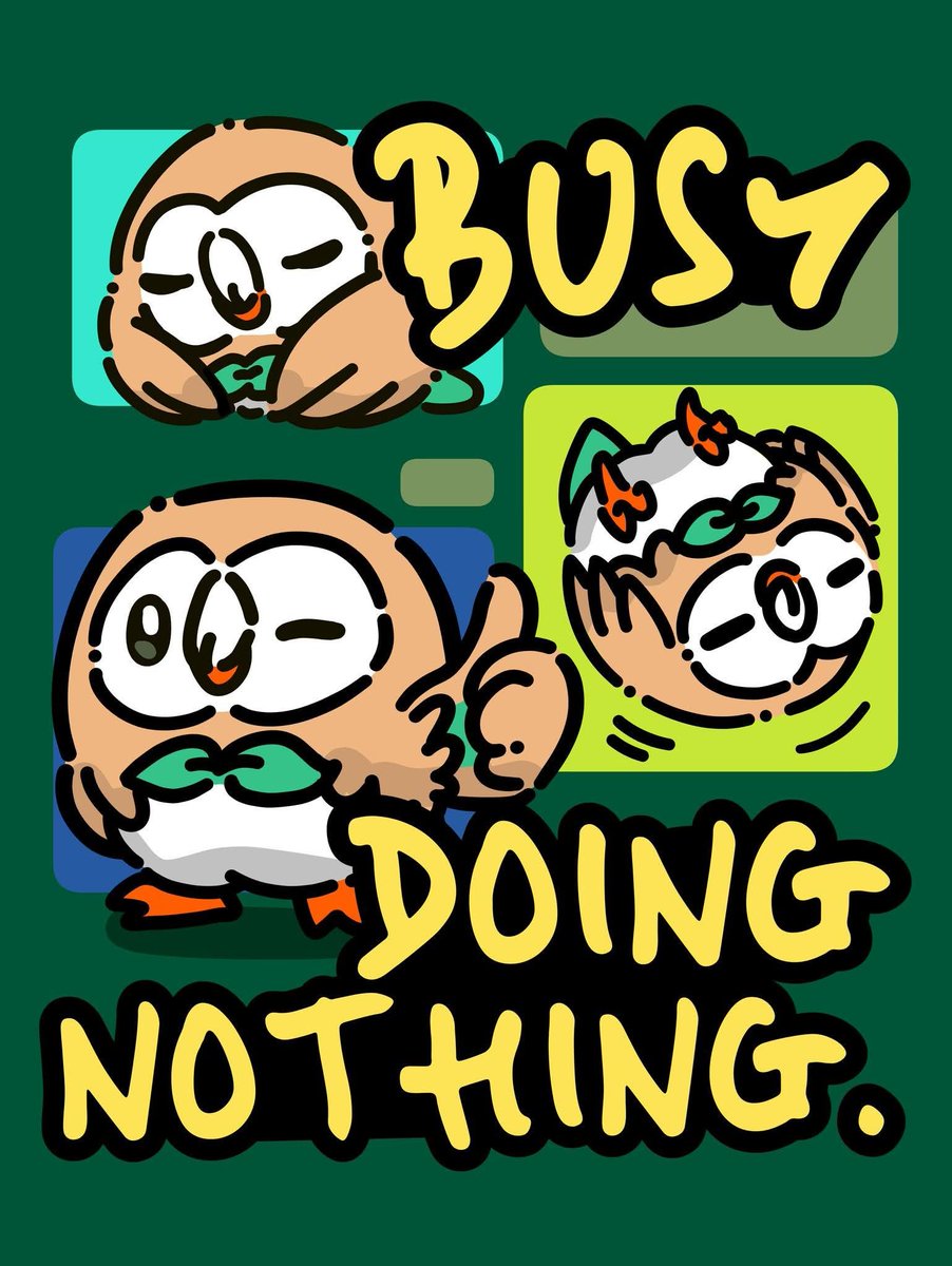 Eruru_taci's tweet photo. Our favorite sleepy owls
#Pokemon #Rowlet #PokemonMemes #ポケモンファンアート #モクロー https://t.co/sI15jHYNsJ