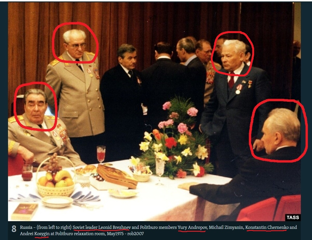 catholic_cg's tweet photo. USSR controlled by Jews: (Sources below).

Brezhnev's wife &amp; chief advisor - Jews. Also a source suggesting Jewish roots below. Andropov was a Jew. Chernenko had considerable firsthand contact with large numbers of Jews—some Orthodox. Kosygin's advisors were predominantly Jews. https://t.co/VHCY74ZjbE