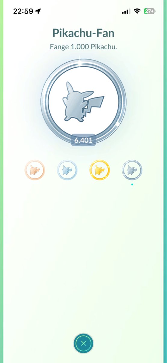 timtam993's tweet photo. ⚡ Pokémon GO 10th Anniversary Event – Penultimate Day

🐭 Pikachu Medal: 6,401 (+1,793)
🎉 1,600+ Costume Pikachu caught
🧢 32 different Costume Pikachu collected
✨ 11 Shiny Costume Pikachu 
⭐ 402.6M Total XP
🚶 37,849 km walked

#PokemonGO #PokemonGO10 #Pikachu #ShinyPokemon https://t.co/f0tnQd3hCy