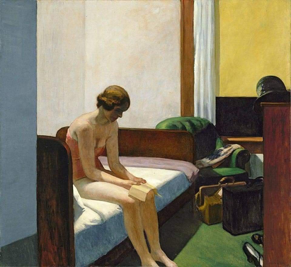 impression_ists's tweet photo. Hotel Room by Hopper https://t.co/Ej9wcREtFb