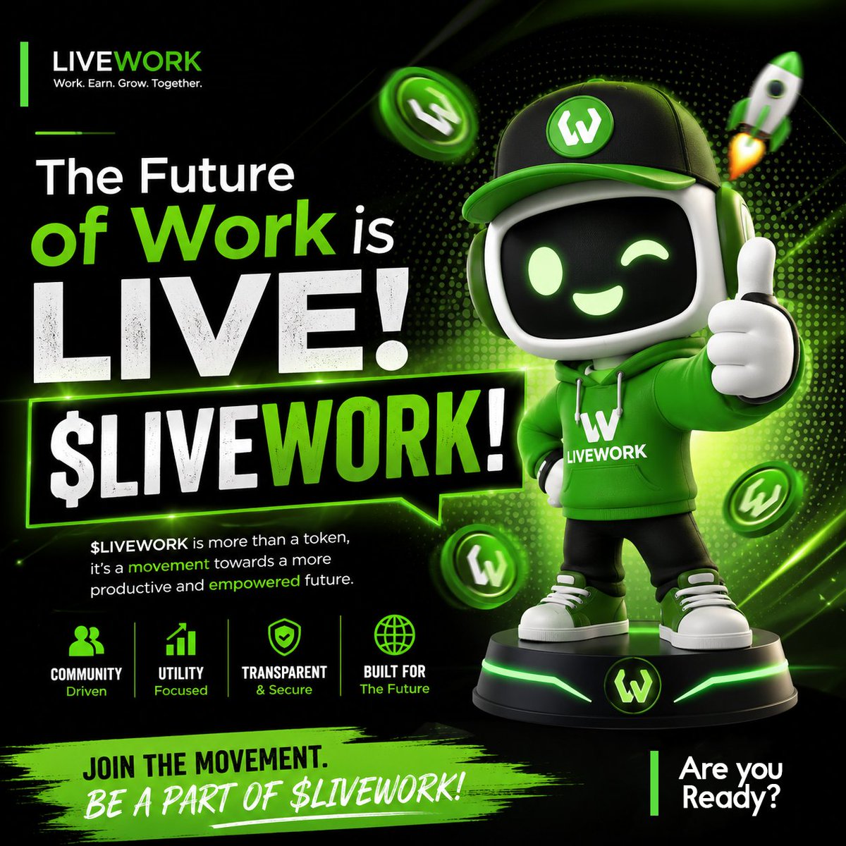 EvoGroupX's tweet photo. 🚀 The future of work starts with $LIVEWORK. Work smarter, grow together, and be part of the next Web3 movement. 💚

#LIVEWORK #Web3 #Crypto #Blockchain #DeFi #FutureOfWork #CryptoCommunity @HonestDev_76_v2 https://t.co/iwpSc8tPJo