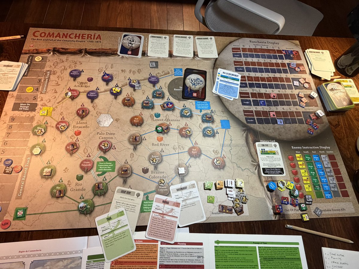 luba's tweet photo. Comancheria. Onto the plains scenario (easiest). First victory. Love the game! @gmtgames  @PastorJoelT https://t.co/tRpNTUUK3i