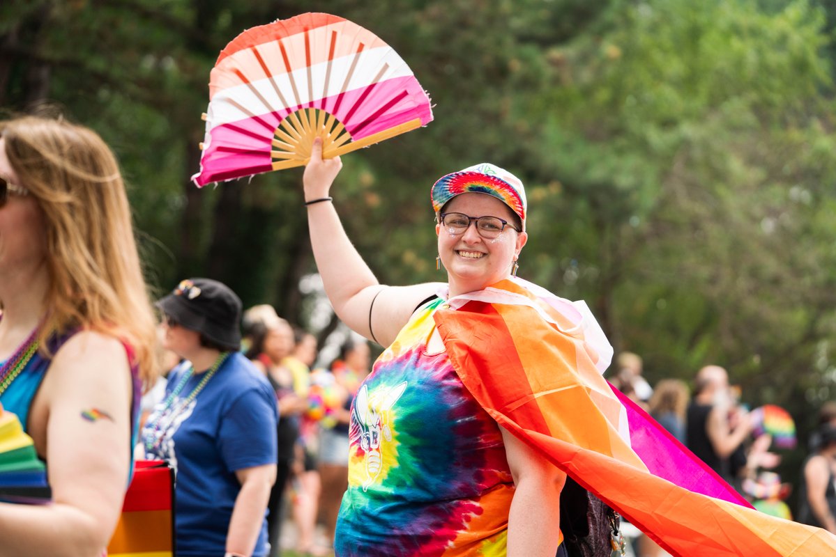 UofR's tweet photo. Happy Pride from URochester! 🌈

Our community's celebration in July has deep roots. What began as an annual LGBTQ+ picnic at nearby Genesee Valley Park in the early 1970s has grown into a citywide tradition.

Here's to celebrating our community, visibility, and joy. ✨ https://t.co/SdSA6quubH