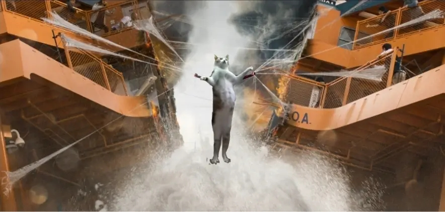 JeffBarnwell's tweet photo. There is a new cat meme template blowing up on TikTok with millions of views

Everyone is memeing the cat for holding on and having insane balance, opposite of the falling cat

Literally a HODL cat

https://t.co/TbHnc6tlkM https://t.co/UUdLemGerE