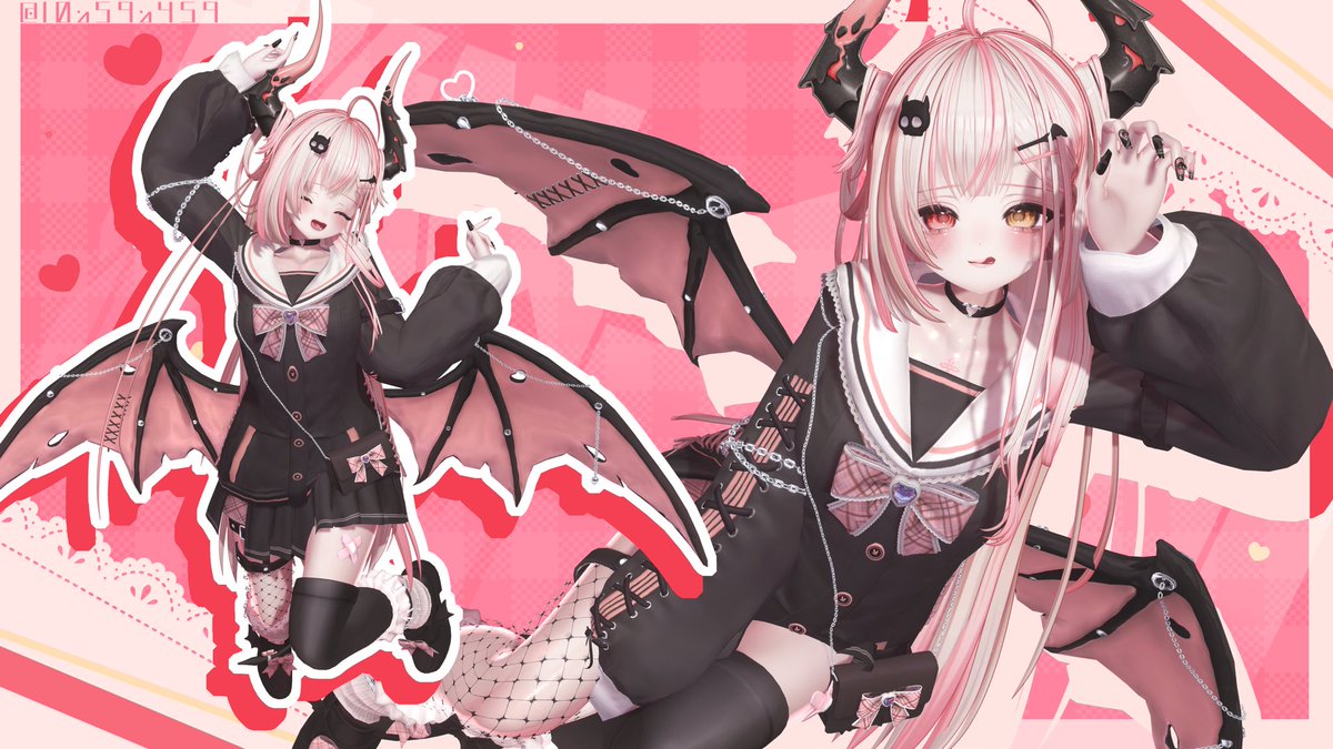 10x59x459's tweet photo. おはにょ~❕
小悪魔な姿も似合いすぎカモ~🤍

♡#Mayo_3D♡#MELLOWMARE♡#MOMORI_vr https://t.co/aKEZ1SWUZ6