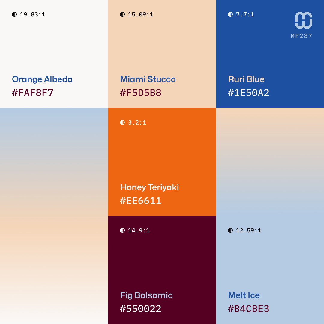 AlexCristache's tweet photo. 🆕 New color palette – #MindfulPalettes no. 287 pairs bright accents with soft neutrals in an expressive and confident palette. Made for bold ideas and thoughtful compositions.

🔖 Bookmark it for your next branding and UI Design projects and share it with your friends.