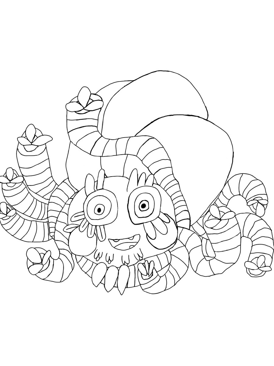 Msmgirl245's tweet photo. This sketch took like 30 minutes, coloring it soon :) #mysingingmonsters #bogle #primordials #mechislet #mysingingmonstersfanart #WIP #fanart https://t.co/IZxzRH2zXX
