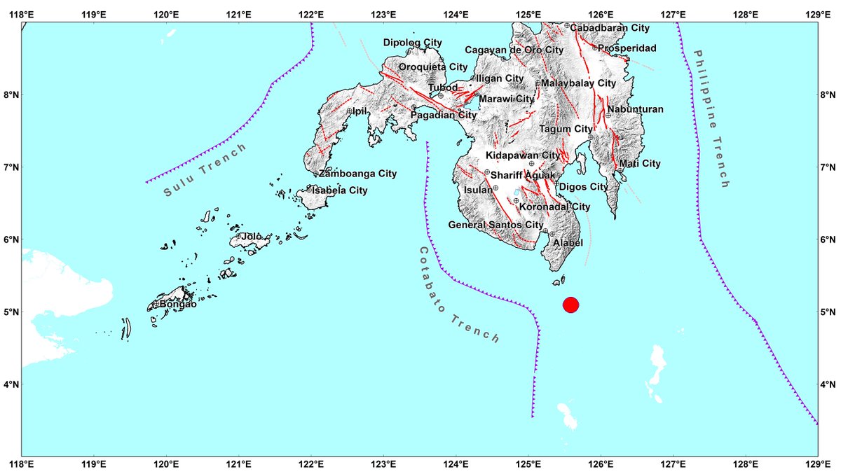 phivolcs_dost's tweet photo. #EarthquakePH #EarthquakeDavaoOccidental
Earthquake Information No.1
Date and Time: 19 July 2026 - 05:20 AM
Magnitude = 2.2
Depth = 048 km
Location = 05.09°N, 125.59°E - 041 km S 27° E of Balut Island (Municipality Of Sarangani) (Davao Occidental)

https://t.co/0fAz4neKmv https://t.co/uT1MjnBpfg