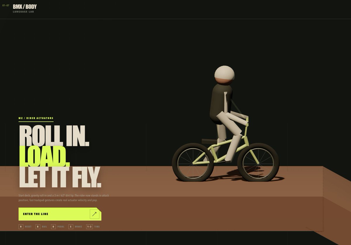 whekin's tweet photo. @thsottiaux I'm building a bmx simulator where i control the body with my touchpad. Goes much better than I could ever expect! https://t.co/jXaZgooa4Y