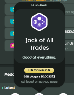 o13osu's tweet photo. late post but i finally got jack of all trades after 5 years https://t.co/uqsr2WOA8Q