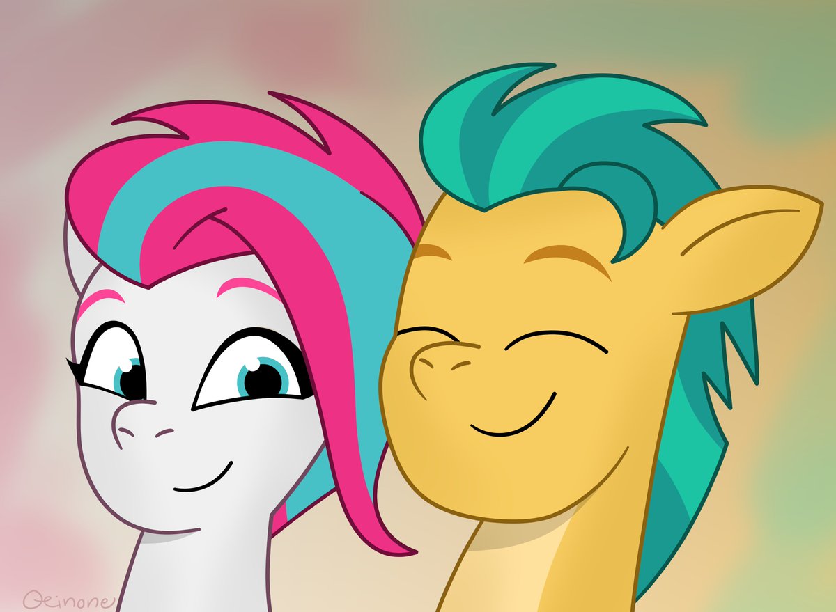 Qeinone's tweet photo. Just a happy couple 🥰

#mlp #mylittlepony #mlpg5 #zipp #hitch #stormblazer #zitch https://t.co/vUVZzB1LiW
