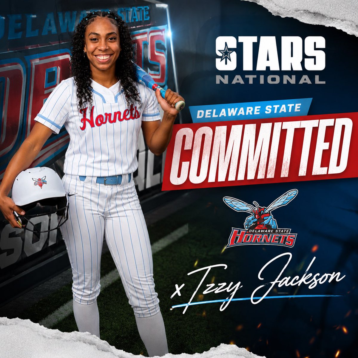 Isabellej09's tweet photo. Dreams do come true!! I'm so excited to be a hornet β€οΈπ©΅ #committed @DelStSB @starsnationalfp @StarsNatColeman @_coachrachel @CompleteGame @CoachScarpello https://t.co/SzXRNFomGH
