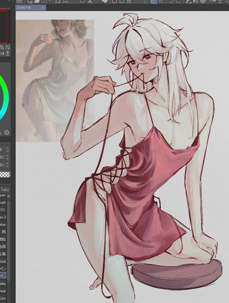 kiiiiing_46's tweet photo. heres a study i accidentally turned into kazuha part way through https://t.co/Q4ML4kYMO7