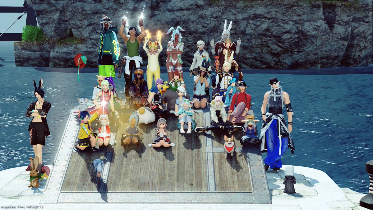 siestaFF's tweet photo. 昨夜のオーシャンアチブ会🐟
無事(σ´∀`)σｹﾞｯﾂ!!
釣り師アライアンスはSSタイムがあって楽しい！😆（事故防止ノータッチエリアとかあったりする）企画ありがとうございました♪
#FF14 
#ヌシ釣り体験会 https://t.co/KiEUmkhQi9