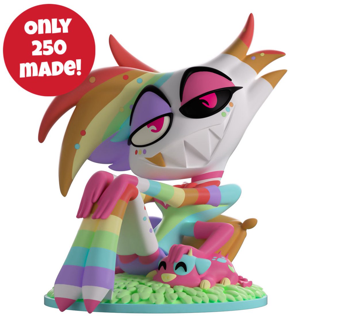hazbintooz's tweet photo. Surprise!! We’ve got our own special exclusives for the @youtooz x @ITSUGAR SDCC popup!!

We’ve got the elusive Rainbow Angel Dust figure, and 2ft plushies of Razzle and Dazzle!

These are in very limited quantities, so you don’t want to miss out 👀 https://t.co/rIcg8m3n4h