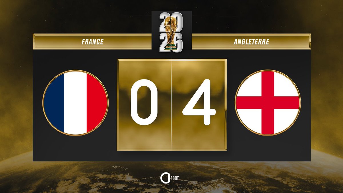 ActuFoot_'s tweet photo. ⏱️ MI-TEMPS !

FRANCE 🇫🇷  0-4  🏴󠁧󠁢󠁥󠁮󠁧󠁿 ANGLETERRE https://t.co/7VgPNbemjz