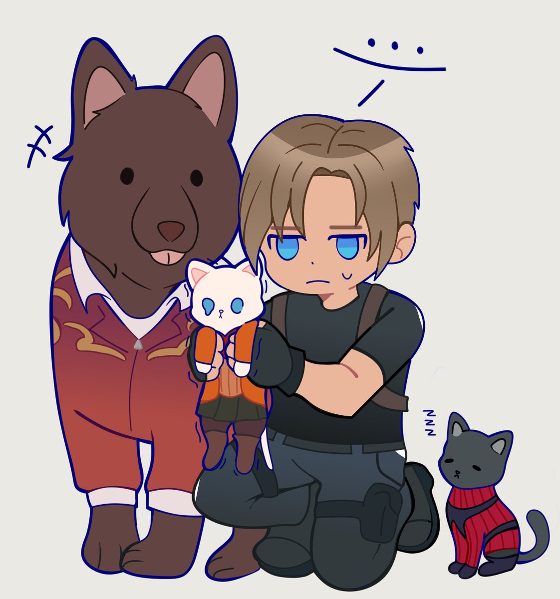 Alumy0's tweet photo. save the scared kitty

#ResidentEvil #RE4 #leon https://t.co/PErVy9AS25
