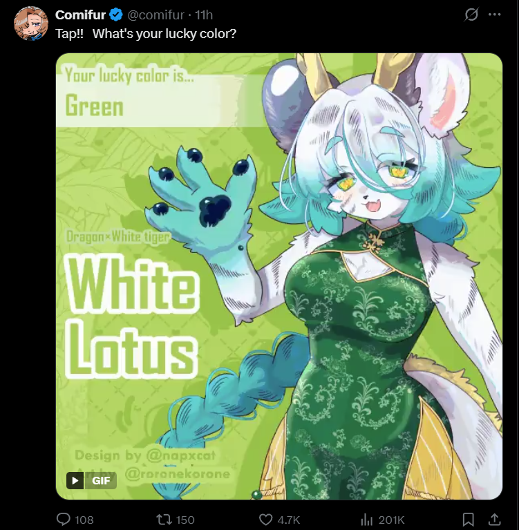 Leucaster_'s tweet photo. @comifur Bro, I love Green so much https://t.co/ztOQDhF4j0