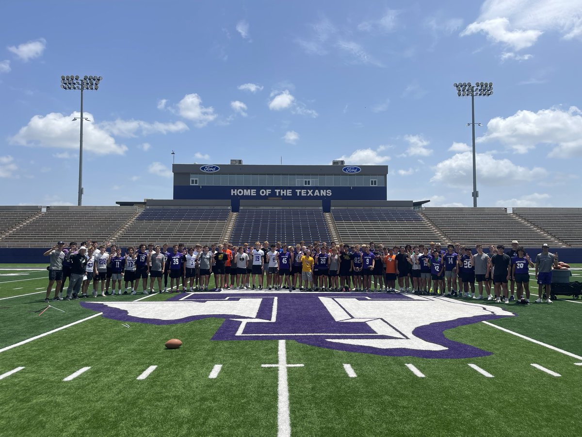 CoachWaltonTSU's tweet photo. Always my favorite way to end summer. A special group of specialist. Texan Specialist Camp 2026 https://t.co/7rICLdzJOH