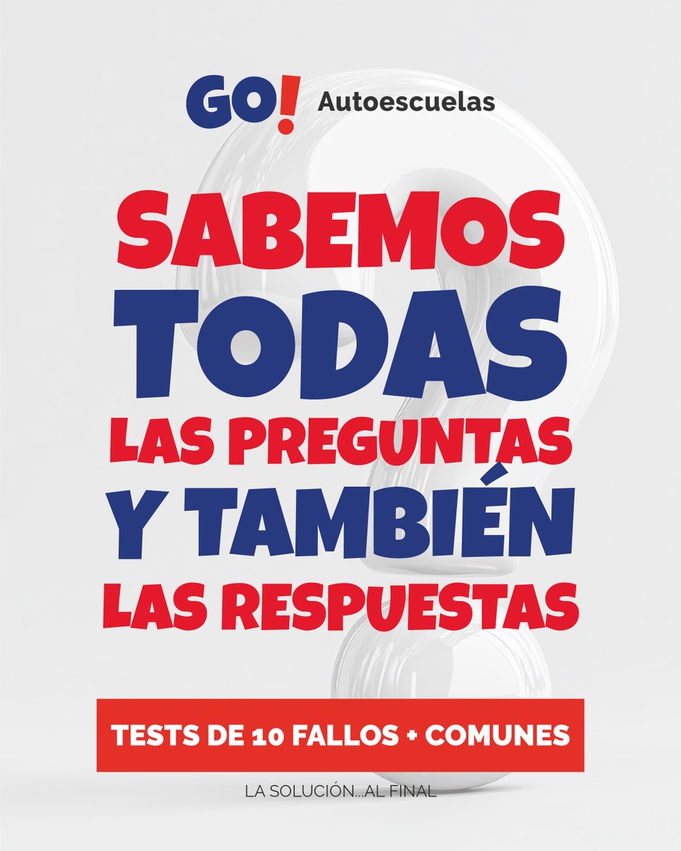 GOAutoescuelas's tweet photo. ⚠️ Sabemos todas las preguntas y también las respuestas ⚠️ 

Y tú las puedes saber también si te apuntas a nuestra Masterclass online exclusiva y en directo para destripar los errores más frecuentes del examen teórico de la #DGT. Compartimos aquí algunos de ellos. 
#falloscomunes https://t.co/9UJQICdsAa