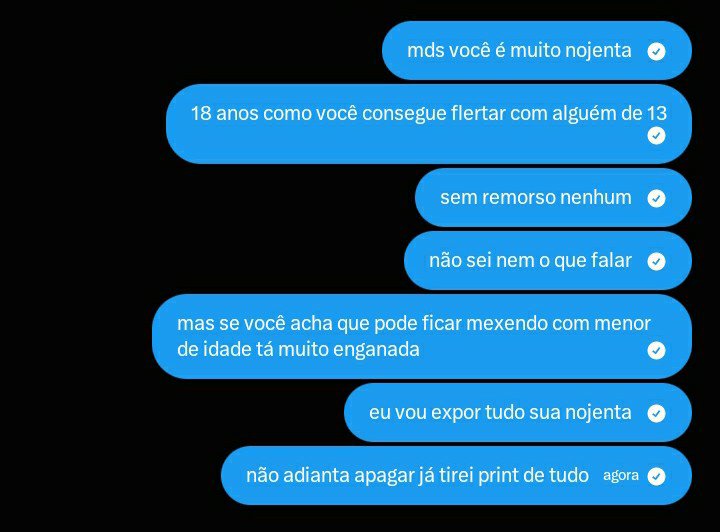aeriangelical's tweet photo. Eu realmente não respondi ela depois disso, mas esses dias uma amiga que tem a mesma idade que eu disse que a Pa tava tentando flertar com ela, mandei mensagem xingando e falando que iria expor tudo e logo depois ela desativou a conta. https://t.co/XmRdl8pUPQ