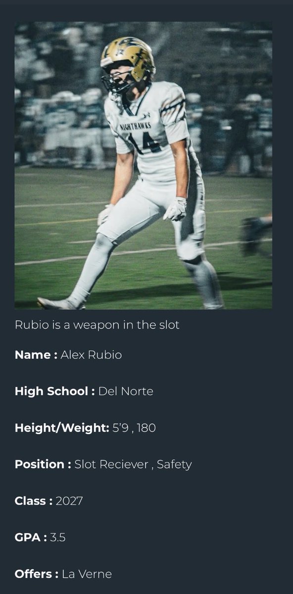 AlexRubioFB's tweet photo. Thank you @Daygofootball for the breakdown evaluation and love 🙌
Ready to turn heads this season

@dnhsFB @NickBarnett https://t.co/68n9LmbNua