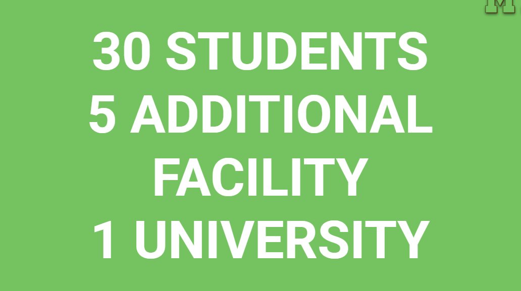 EvparkYT's tweet photo. 30 STUDENTS
5 ADDIDTIONAL FACILITY MEMBERS
ALL UNDER 1 UNIVERSITY
#MYUAPPS

APPLY NOW -> https://t.co/huDbMjoTuF https://t.co/gCANXhdRjO