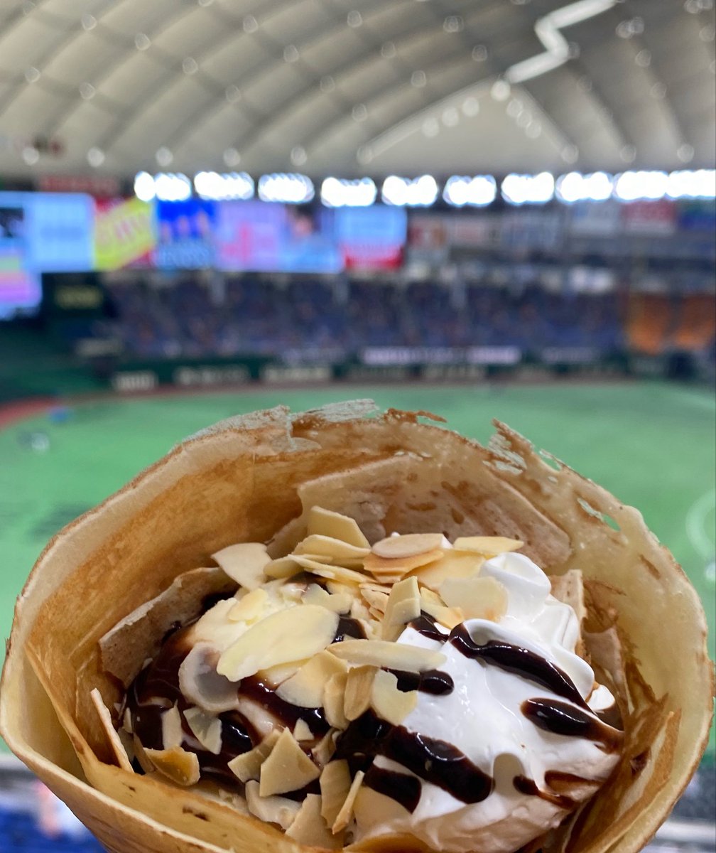 ibadora1994's tweet photo. 駆けつけマリオンクレープ🍫

今日は高みの見物！
久しぶりのスタンド席、、|･д･｡)

熱さと狂気は足りないけど、背もたれがある！
楽だーーー！🤣 https://t.co/OpvGlpOzMp