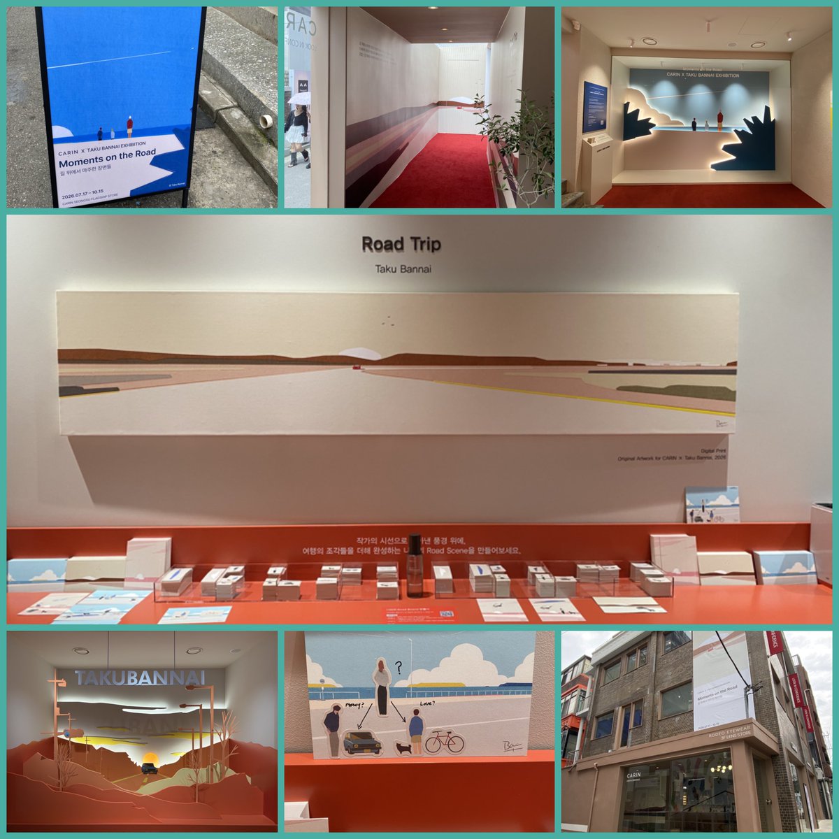 pirochiki3's tweet photo. 渡韓中、ソンスにイラストレーター坂内拓さんの展示を見に行きました。
アイウェアブランドCARINのフラッグシップ店に素敵な空間が広がっていました。
日本では表参道にお店があります。
私も記念にサングラスを購入。店員さんも皆親切でフレンドリーでした。

📍展示は10/15まで

@TakuBannai 
#CARIN https://t.co/GsIKiRSzRy