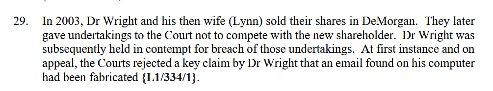 LeCoqBitcoin's tweet photo. @bsvsimp Justice Mellor noted that Dr Craig used this same excuse 20 years beforehand. https://t.co/IcY3n7ia7R https://t.co/oOYVpPvpKO