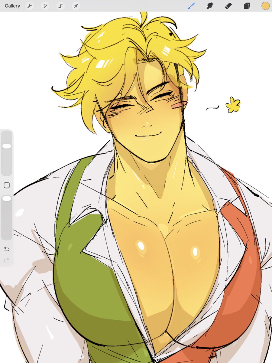 jiajuniee's tweet photo. He needs a bra or smth #deltarune #flowery https://t.co/RtwvhOpINd