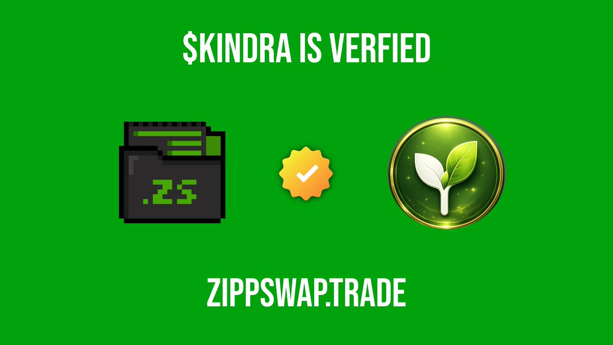 Zippswap's tweet photo. We just added @PlayKindra as a verified token on https://t.co/UUJTssPkX1 ⚡️

The team is active and building something dope! Go check ‘em out! https://t.co/3F1Dx7dRv2