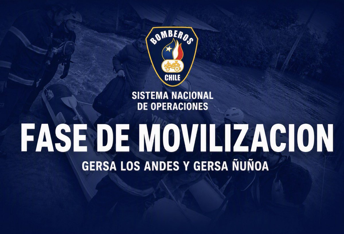 SNOBomberos's tweet photo. #SistemaFrontal el SNO ha activado en Fase de Movilización a los equipos GERSA de @BomberosAndes y @CBN_cl en apoyo al Cuerpo de Bomberos de Ovalle para realizar evacuaciones de población aislada en el Sector Lagunillas, comuna de Ovalle, Provincia del Limari. @BomberosdeChile https://t.co/vdRLt6ZJcS