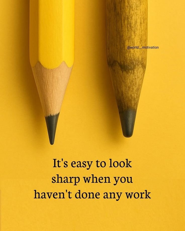 Elia6k's tweet photo. Day X: It’s easy to look sharp when you haven’t done any work yet.

The new pencil looks perfect. The used one looks worn out — but it’s the one that actually wrote something.

Real growth isn’t about staying pretty. It’s about being willing to get blunt from doing the work.

Are you the sharp unused pencil or the one that’s actually creating?

#1PercentInvisible