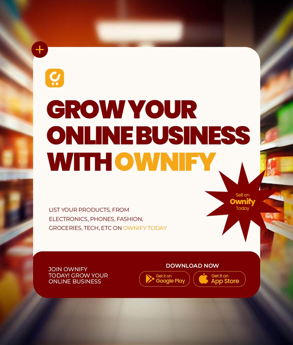 Ownifyapp's tweet photo. 📈 Grow your business with Ownify! Reach more customers, increase your sales, and take your brand to the next level. Join us today. 🚀
#Ownify #GrowWithOwnify #SellOnline #Marketplace #SmallBusiness https://t.co/AqXwIiihvA
