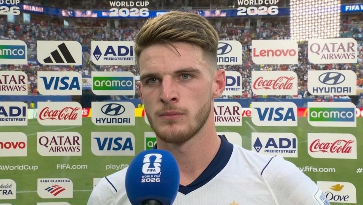 Chefdoo195's tweet photo. 💣🚨BREAKING: Declan Rice full of tears and emotions during his Post-Match Interview.

🎙️Interviewer:Declan, you’ve just won bronze at the World Cup. Take us through what you’re feeling right now.

🗣️Rice… I don’t even know where to start. My heart is so full and so heavy at the same time. Bronze. Third place on the biggest stage in the world. It doesn’t sound like much when you dream of gold… but right now, this medal feels like everything.

🗣️We left everything out there. Every single one of us. I gave this tournament my soul the late nights, the doubts, the moments I was on my knees in the dressing room asking for strength. And today… we stood on that podium. I looked at the flag, heard the anthem, and I just couldn’t hold it in. Tears came. Because this isn’t just for me. This is for everyone who believed.

🗣️And Saka… God, Bukayo. I’m so happy my brother. Watching him score that hat-trick, seeing the joy on his face after everything he’s been through… it healed something in all of us. He played through pain that most people will never understand, and he still showed the world his magic. I’m proud of him. Deeply proud. He deserve every bit of this moment and more.

🗣️This bronze isn’t the end. It’s a promise. We came up short of the final, but we never gave up. And I’m grateful truly, deeply grateful to every supporter who sang through the pain, to my teammates who became brothers, and to this country that never stops believing.

🗣️We’ll be back. Stronger. Hungrier. For now I’m just going to hold this medal close and be thankful. Thankful that I get to wear the Three Lions. Thankful for this journey. Thankful for moments like this that make you feel truly alive.

🗣️To every England fan… thank you for loving us even when it hurts. This one’s for you. We’ll make you proud again. I love you all. ❤️🏴󠁧󠁢󠁥󠁮󠁧󠁿
#FRAENG