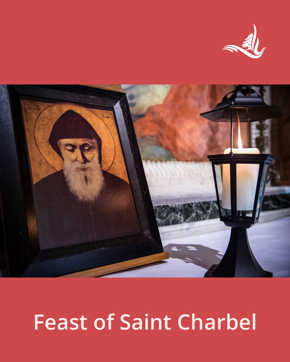 HelpUsRise1's tweet photo. Today, Lebanon celebrates the Feast of Saint Charbel. In times of hardship, his example reminds us that faith and perseverance can light even the darkest paths. May his intercession bring peace to Lebanon and its people. #Lebanon #HopeInAction #HelpUsRise https://t.co/VLzATwByoF